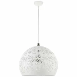 Chantily 19 3/4" Wide White Metal Globe Pendant Light 6 Chantily 19 3/4" Wide White Metal Globe Pendant Light -Outlet The Radiantix Store chantily 19 and three quarter inch wide white metal globe pendant light 84r43views1