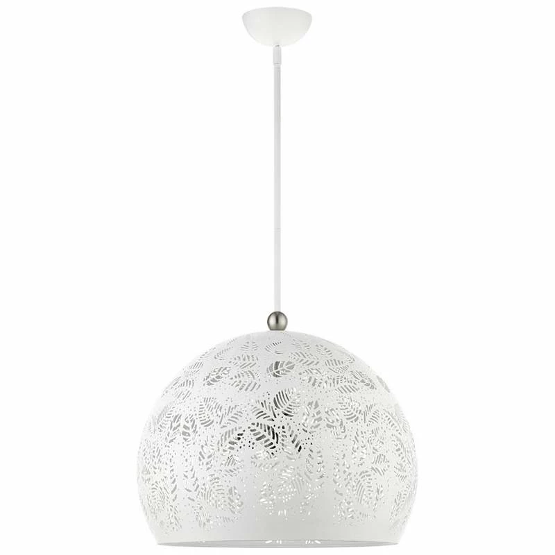 Chantily 19 3/4" Wide White Metal Globe Pendant Light 4 Chantily 19 3/4" Wide White Metal Globe Pendant Light - Image 2