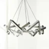 Chaos 34" Wide Brushed Aluminum 21-Light LED Chandelier 1 Chaos 34" Wide Brushed Aluminum 21-Light LED Chandelier -Outlet The Radiantix Store chaos 34 inch wide brushed aluminum 21 light led chandelier 55r30cropped