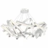 Chaos 61" Wide Brushed Aluminum 31-Light LED Chandelier