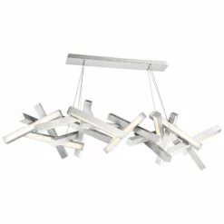 Chaos 72" Wide Aluminum Modern LED Kitchen Island Light Chandelier