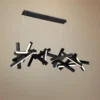 Chaos 72" Wide Black LED Kitchen Island Light Chandelier 1 Chaos 72" Wide Black LED Kitchen Island Light Chandelier -Outlet The Radiantix Store chaos 72 inch wide black led kitchen island light chandelier 55r55cropped