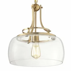 Charleston 13 1/2" Wide Brass LED Pendant Light -Outlet The Radiantix Store charleston 13 and one half inch wide brass led pendant light 67v81views1