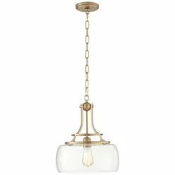 Charleston 13 1/2" Wide Brass LED Pendant Light -Outlet The Radiantix Store charleston 13 and one half inch wide brass led pendant light 67v81views4