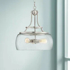 Charleston 16" Wide Satin Nickel 3-Light LED Pendant Light