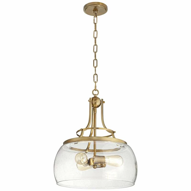 Charleston 16" Wide Warm Gold 3-Light LED Luxe Pendant Light 8 Charleston 16" Wide Warm Gold 3-Light LED Luxe Pendant Light - Image 6