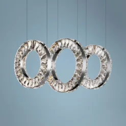 Charm 20 1/2" Wide Chrome LED Kitchen Island Light Pendant