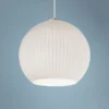 AFX Cleo 12 1/2" Wide Frosted White Ribbed Glass Pendant Light 2 AFX Cleo 12 1/2" Wide Frosted White Ribbed Glass Pendant Light -Outlet The Radiantix Store cleo 12 and one half inch wide frosted white ribbed glass pendant light 69d68cropped