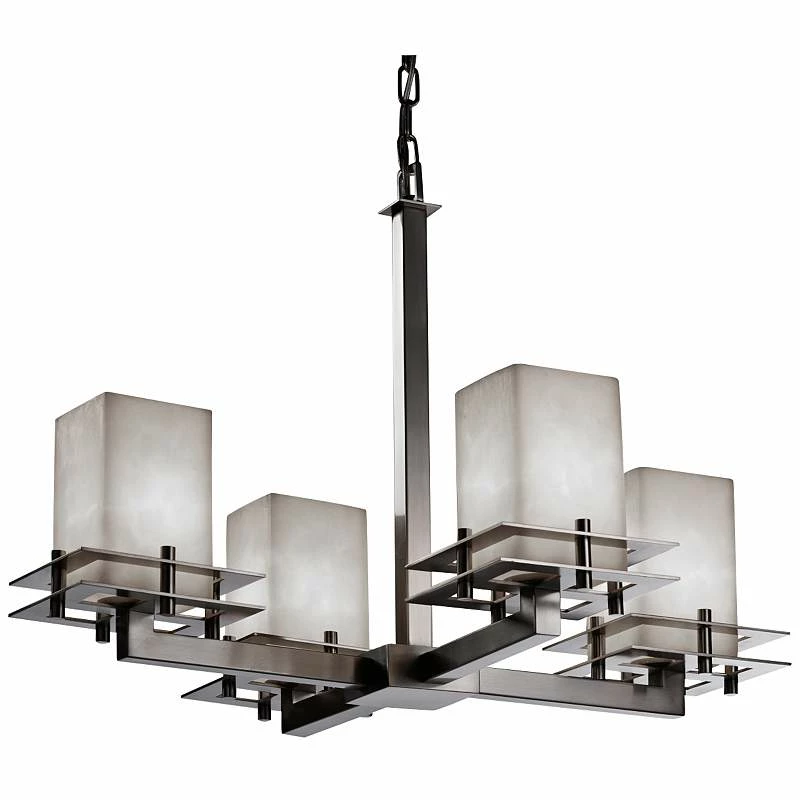 Clouds™ Metropolis 25"W Brushed Nickel 4-Light Chandelier 4 Clouds™ Metropolis 25"W Brushed Nickel 4-Light Chandelier - Image 2