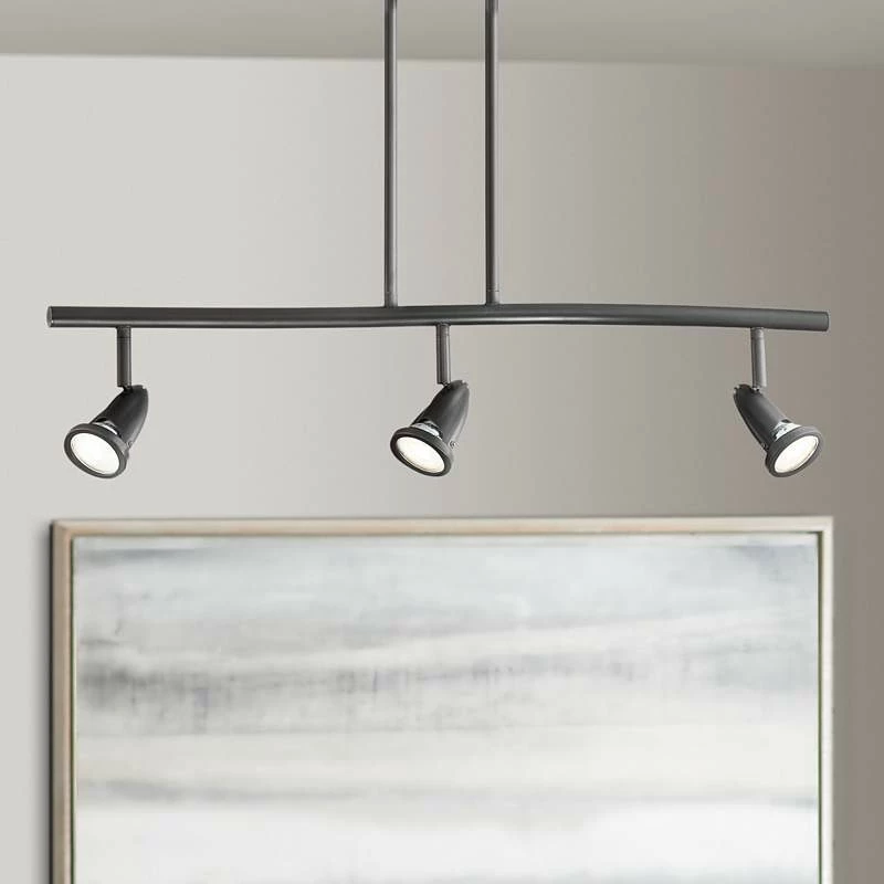 Cobra 27" Wide Black 3-Light LED Island Pendant 3 Cobra 27" Wide Black 3-Light LED Island Pendant