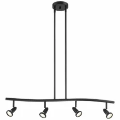 Cobra 33" Wide Black 4-Light LED Island Pendant -Outlet The Radiantix Store cobra 33 inch wide black 4 light led island pendant 627r0views3