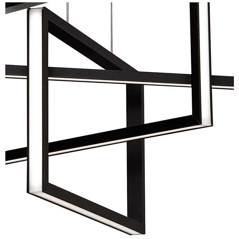 AFX Cole 24" Wide Black 3-Light Modern LED Pendant Light 5 AFX Cole 24" Wide Black 3-Light Modern LED Pendant Light - Image 3