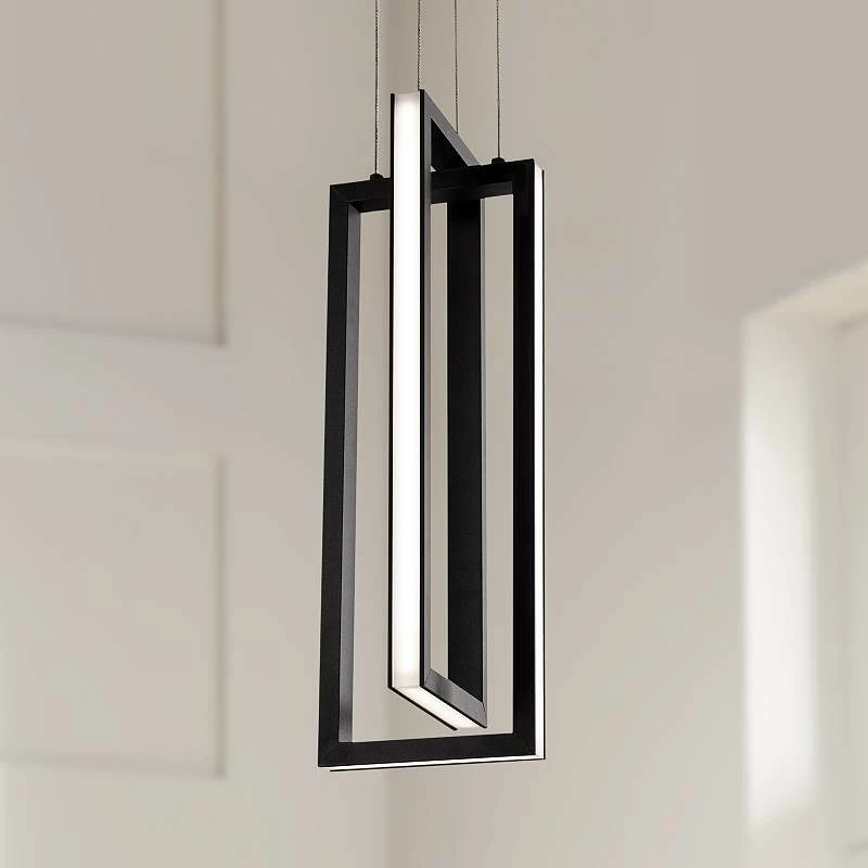 AFX Cole 6" Wide Black 2-Light LED Mini Pendant Light 3 AFX Cole 6" Wide Black 2-Light LED Mini Pendant Light
