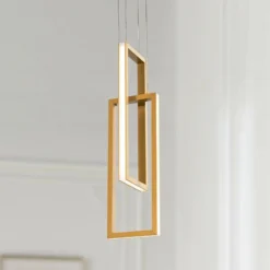 AFX Cole 6" Wide Gold 2-Light LED Mini Pendant Light