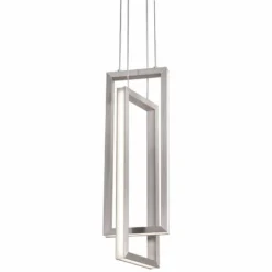 AFX Cole 6" Wide Satin Nickel 2-Light LED Mini Pendant Light