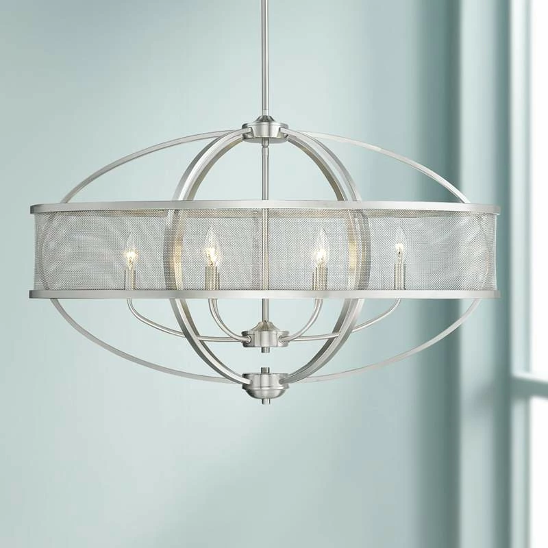 Golden Lighting Colson 36 1/4" Wide Pewter 6-Light Oval Chandelier 3 Golden Lighting Colson 36 1/4" Wide Pewter 6-Light Oval Chandelier