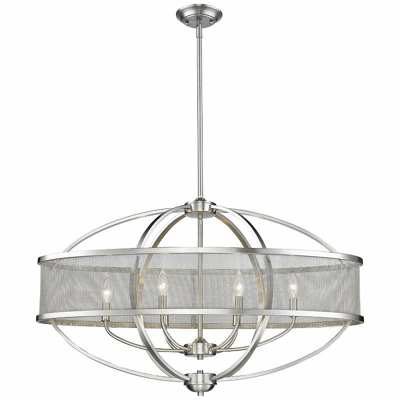 Golden Lighting Colson 36 1/4" Wide Pewter 6-Light Oval Chandelier 6 Golden Lighting Colson 36 1/4" Wide Pewter 6-Light Oval Chandelier - Image 4