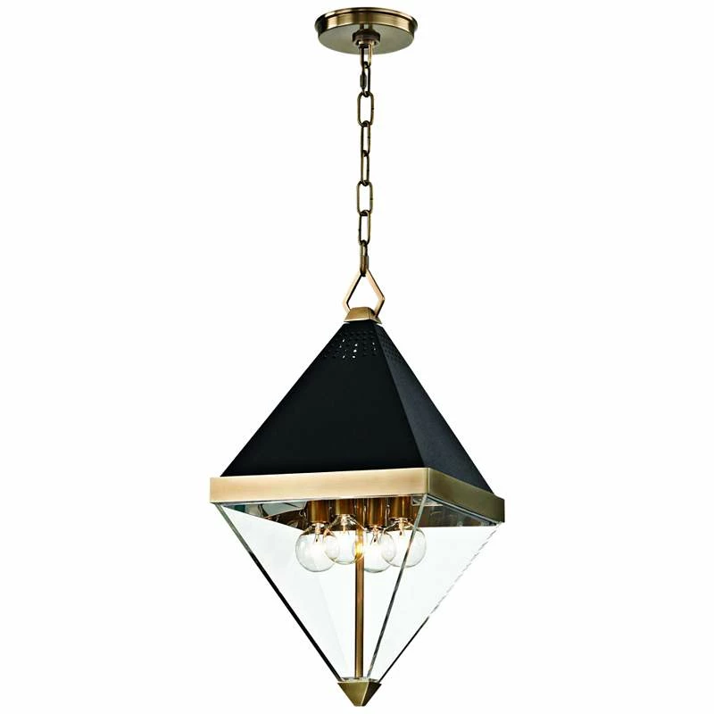 Coltrane 10" Wide Aged Brass And Black 4-Light Mini Pendant 4 Coltrane 10" Wide Aged Brass And Black 4-Light Mini Pendant - Image 2