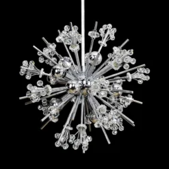 Constellation Polished Chrome Crystal 19"W 10-Light Pendant
