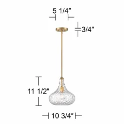 Cora 11" Wide Plated Gold Hammered Glass Mini Pendant -Outlet The Radiantix Store cora 11 inch wide plated gold hammered glass mini pendant 077d0views5
