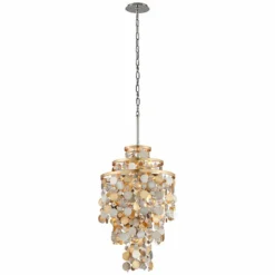 Corbett Ambrosia 18"W Gold And Silver Leaf Pendant -Outlet The Radiantix Store corbett ambrosia 18 inchw gold and silver leaf pendant 9m176views1