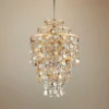 Corbett Ambrosia 24" Wide Gold And Silver Leaf Pendant Light