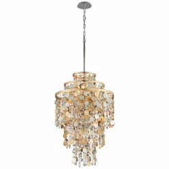 Corbett Ambrosia 24" Wide Gold And Silver Leaf Pendant Light -Outlet The Radiantix Store corbett ambrosia 24 inch wide gold and silver leaf pendant light 9p435views1