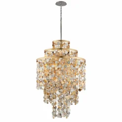 Corbett Ambrosia 32"W Gold And Silver Leaf Pendant -Outlet The Radiantix Store corbett ambrosia 32 inchw gold and silver leaf pendant 9m177views2