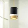 Corbett Beckenham 11" Wide Polished Brass Black Mini Pendant -Outlet The Radiantix Store corbett beckenham 11 inch wide polished brass black mini pendant 83w48cropped