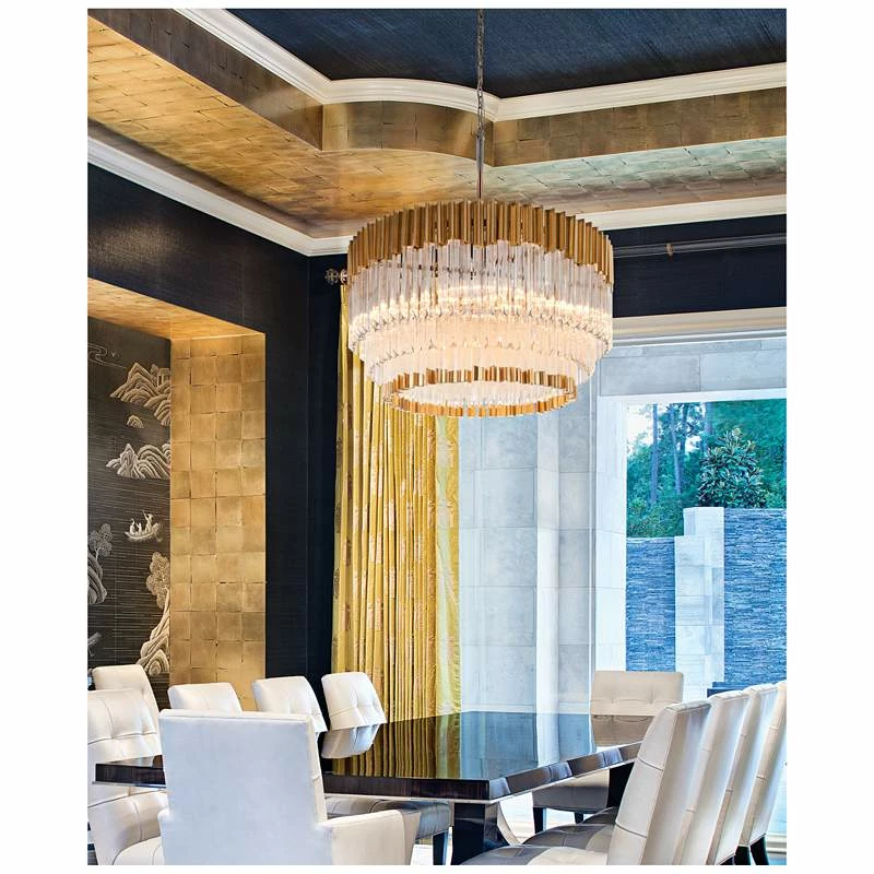 Corbett Charisma 26" Wide Gold Leaf Pendant Light 5 Corbett Charisma 26" Wide Gold Leaf Pendant Light - Image 3
