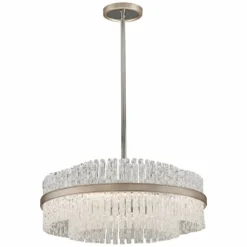Corbett Chime 26 3/4" Wide Silver Leaf Pendant Light -Outlet The Radiantix Store corbett chime 26 and three quarter inch wide silver leaf pendant light 9p388views1