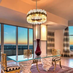 Corbett Ciro 36" Wide Silver Leaf Pendant Light -Outlet The Radiantix Store corbett ciro 36 inch wide silver leaf pendant light 44r84views3