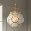 Corbett Hexsation 26" Wide Vintage Brass Pendant Light -Outlet The Radiantix Store corbett hexsation 26 inch wide vintage brass pendant light 83x11cropped