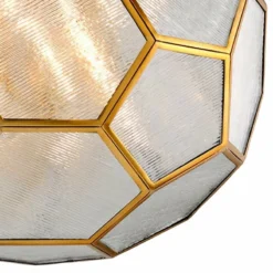 Corbett Hexsation 26" Wide Vintage Brass Pendant Light -Outlet The Radiantix Store corbett hexsation 26 inch wide vintage brass pendant light 83x11views1