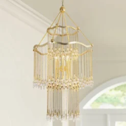 Corbett Kiara 40" Wide Gold Leaf 16-Light Chandelier
