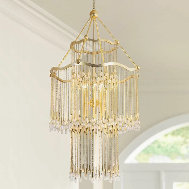 Corbett Kiara 40" Wide Gold Leaf 16-Light Chandelier 3 Corbett Kiara 40" Wide Gold Leaf 16-Light Chandelier