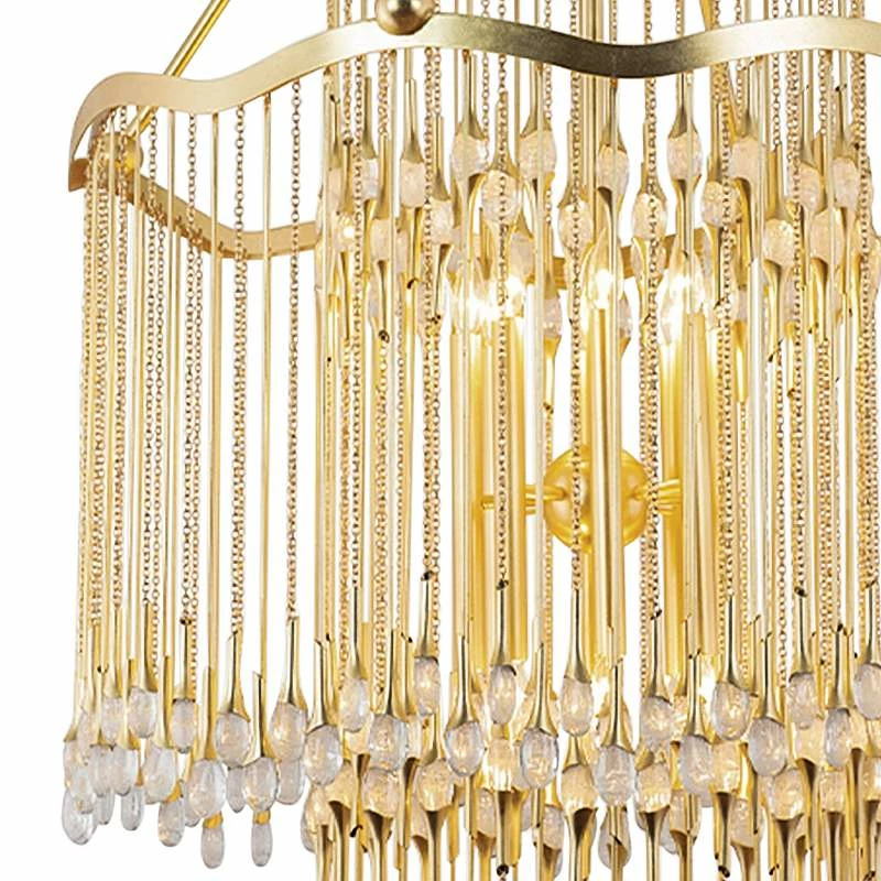 Corbett Kiara 40" Wide Gold Leaf 16-Light Chandelier 5 Corbett Kiara 40" Wide Gold Leaf 16-Light Chandelier - Image 3