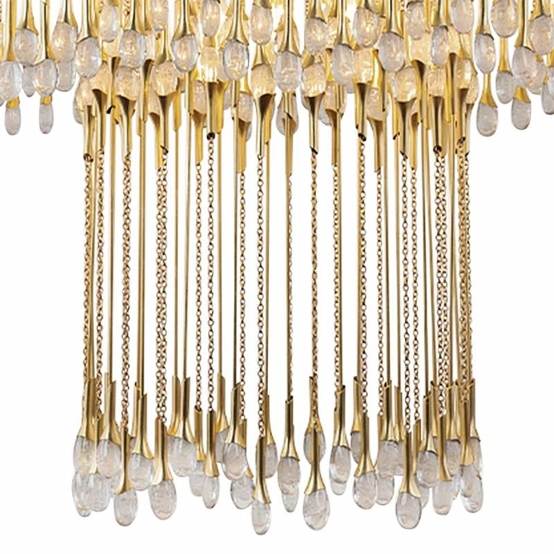 Corbett Kiara 40" Wide Gold Leaf 16-Light Chandelier 6 Corbett Kiara 40" Wide Gold Leaf 16-Light Chandelier - Image 4