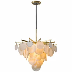 Corbett Serenity 28" Wide Gold Leaf LED Chandelier -Outlet The Radiantix Store corbett serenity 28 inch wide gold leaf led chandelier 9m196views1