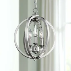 Corinne 11 1/4" Wide Nickel Globe Crystal Mini Pendant