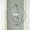 Corrine 24 1/2" Wide Polished Nickel Orb Pendant