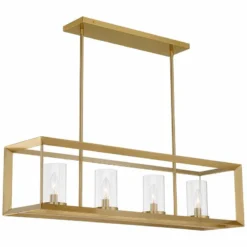 Cove Point 34 1/2"W Soft Gold 4-Light Island Chandelier -Outlet The Radiantix Store cove point 34 and one half inchw soft gold 4 light island chandelier 341k0views3