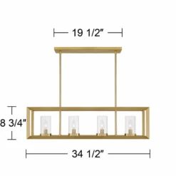 Cove Point 34 1/2"W Soft Gold 4-Light Island Chandelier -Outlet The Radiantix Store cove point 34 and one half inchw soft gold 4 light island chandelier 341k0views5