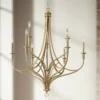 Covent Park 34" Wide 9-Light Brushed Honey Gold Chandelier -Outlet The Radiantix Store covent park 34 inch wide 9 light brushed honey gold chandelier 89y83cropped
