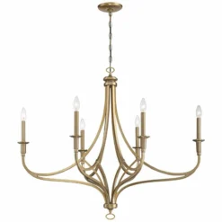 Covent Park 40" Wide Brushed Honey Gold 6-Light Candelabra Chandelier 8 Covent Park 40" Wide Brushed Honey Gold 6-Light Candelabra Chandelier -Outlet The Radiantix Store covent park 40 inch wide brushed honey gold 6 light candelabra chandelier 89y80