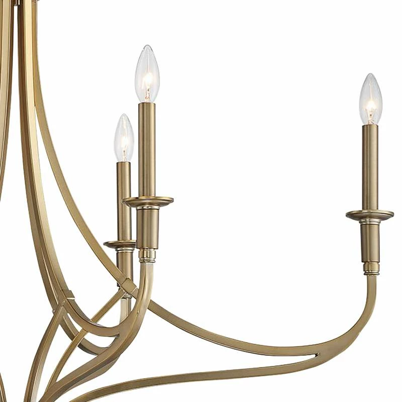 Covent Park 40" Wide Brushed Honey Gold 6-Light Candelabra Chandelier 6 Covent Park 40" Wide Brushed Honey Gold 6-Light Candelabra Chandelier - Image 4