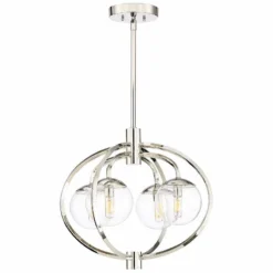 Craftmade Piltz 22" Wide Polished Nickel 4-Light Chandelier -Outlet The Radiantix Store craftmade piltz 22 inch wide polished nickel 4 light chandelier 65f64