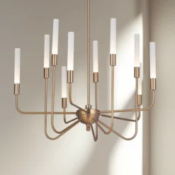 Craftmade Valdi 26 1/2"W Satin Brass 10-Light LED Chandelier