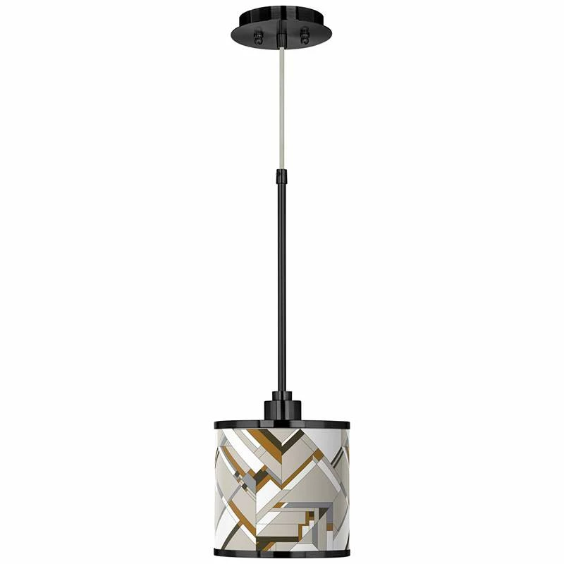 Craftsman Mosaic Giclee Black Mini Pendant Light 4 Craftsman Mosaic Giclee Black Mini Pendant Light - Image 2