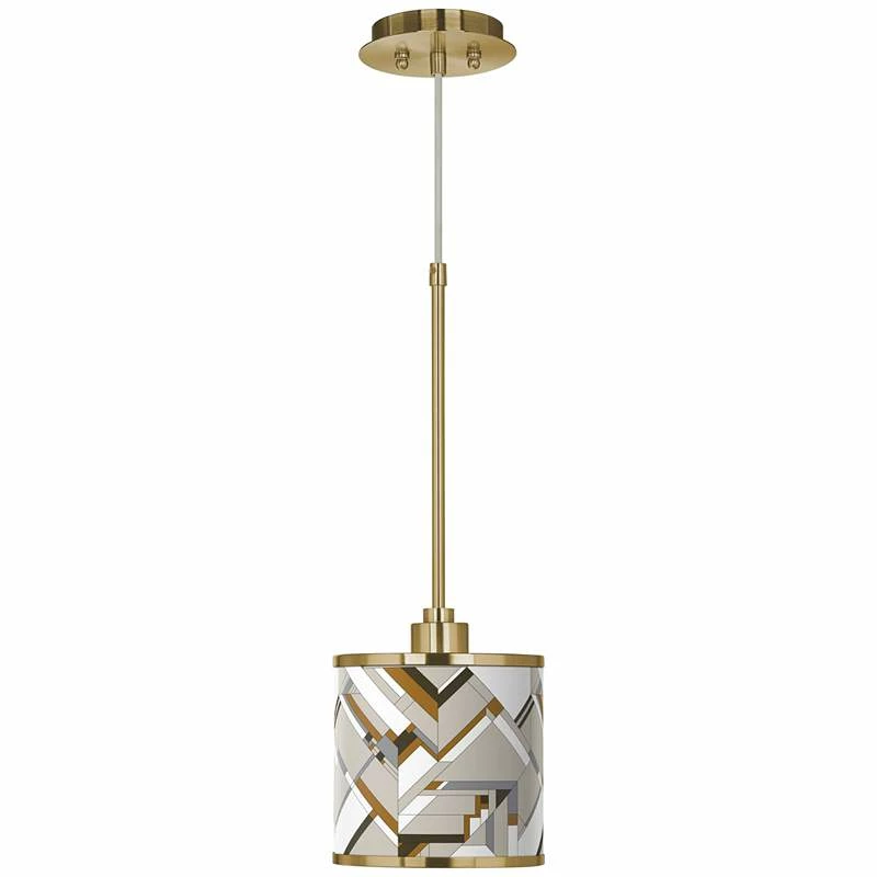 Craftsman Mosaic Giclee Gold Mini Pendant Light 4 Craftsman Mosaic Giclee Gold Mini Pendant Light - Image 2